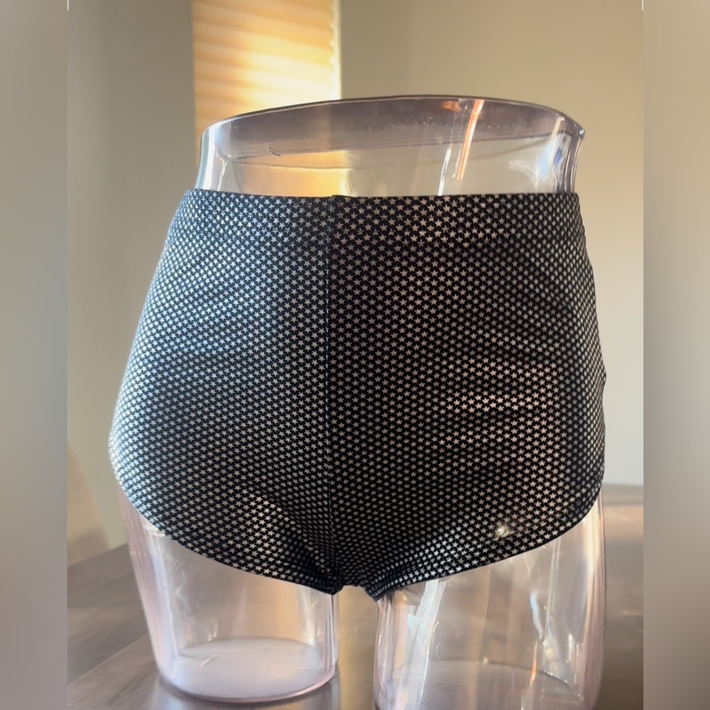 American Apparel Black and Silver Booty Shorts - NEW - Never Worn - S Small